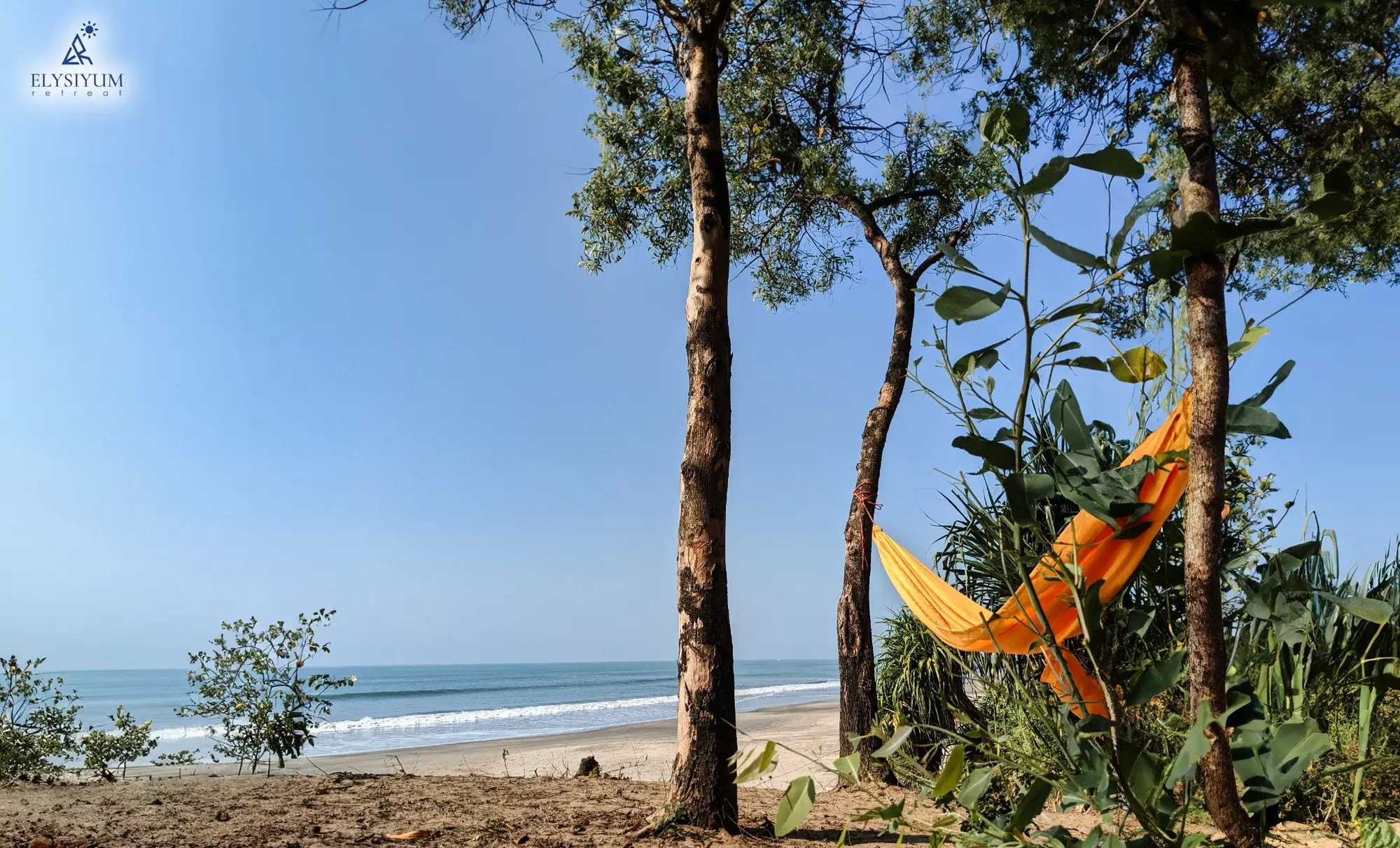 Hammock overlooking the sea at Elysium Retreat